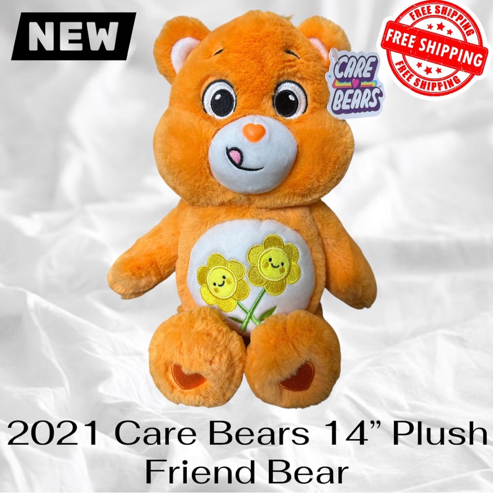 BRAND NEW 2021 Care Bears 14" Plush - Friend Bear - NWT - FREE SHIPPING